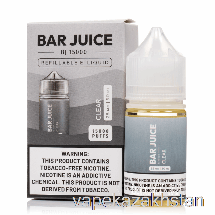 Vape Disposable Clear - Bar Juice - 30mL 25mg